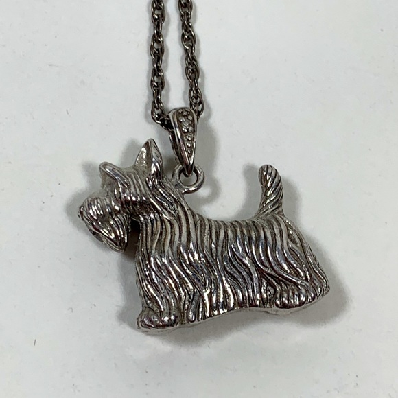 Sterling Scotty Dog Pendant and Chain - Picture 6 of 7